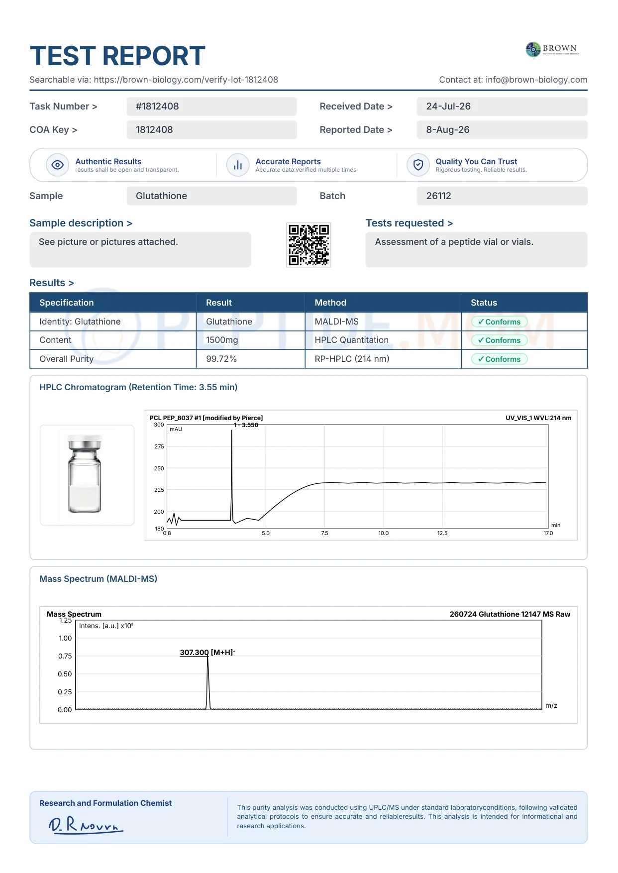 COA لـ Glutathione