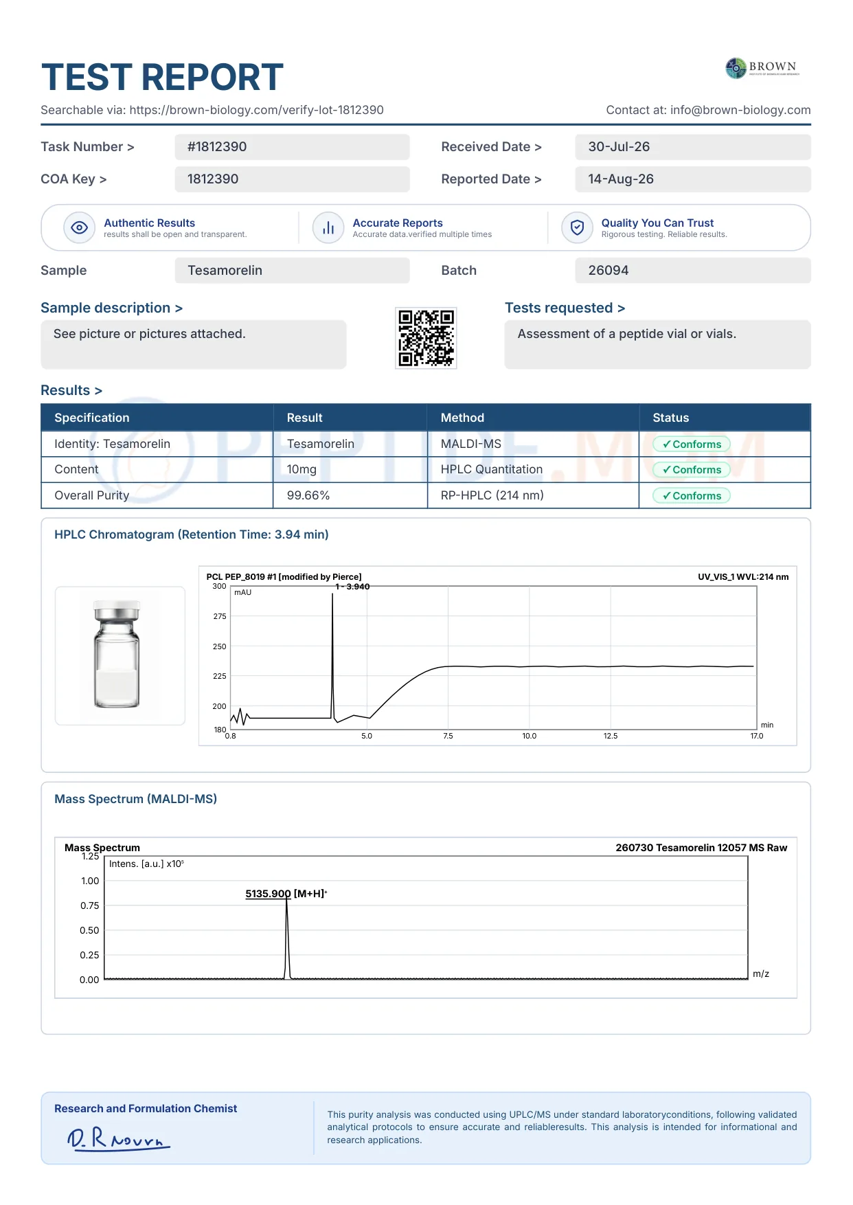 COA لـ Tesamorelin
